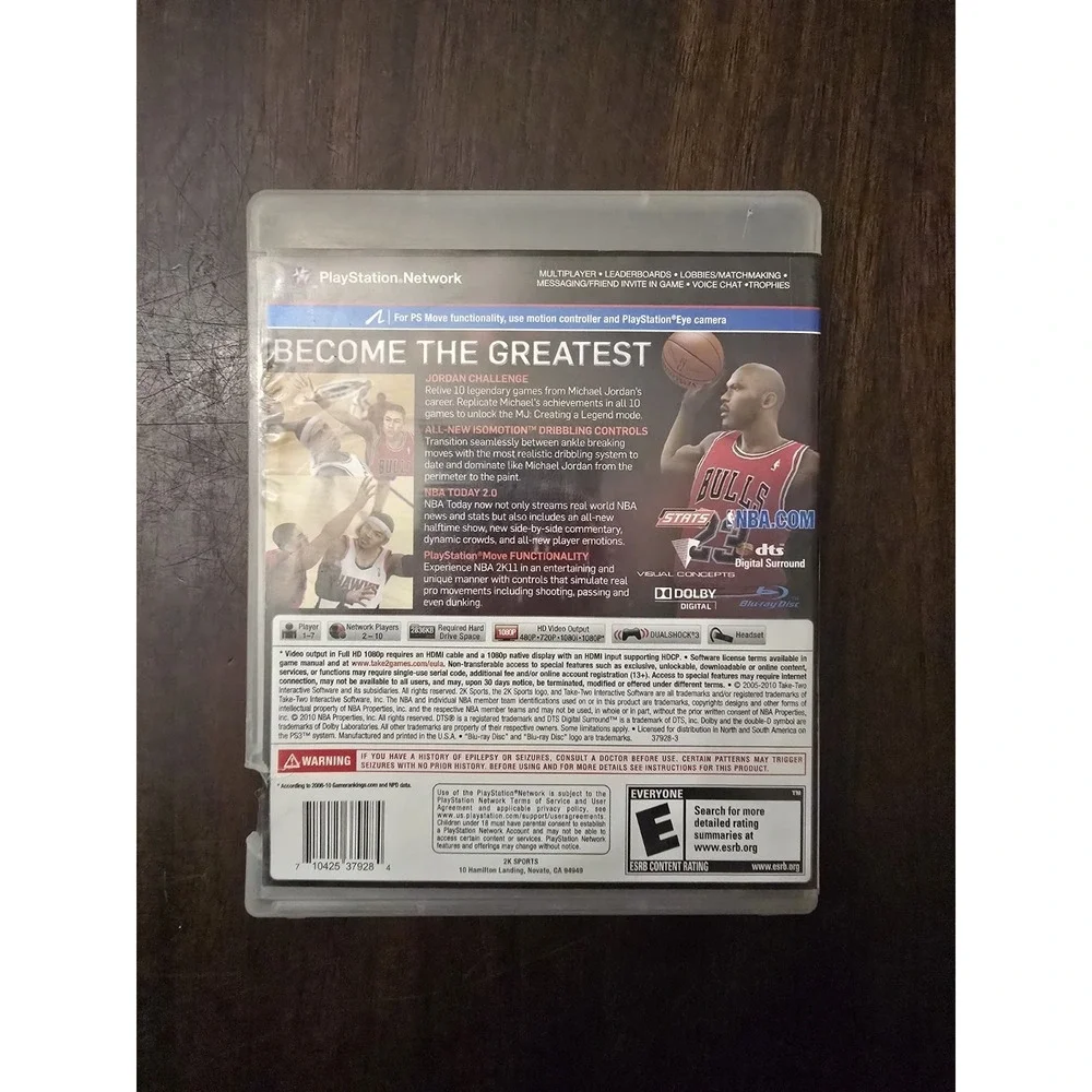 NBA 2K11 Michael Jordan Edition PS3 PlayStation 3 Move Compatible